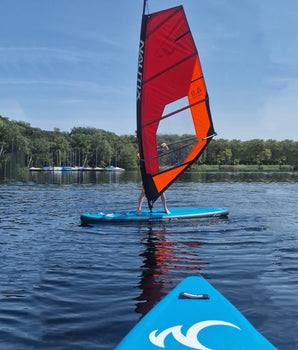 Watrflag Jibe WindSUP Board 10'6'' Set - 320 cm - Inflatable Stand Up Paddle Board also suitable for windsurfing