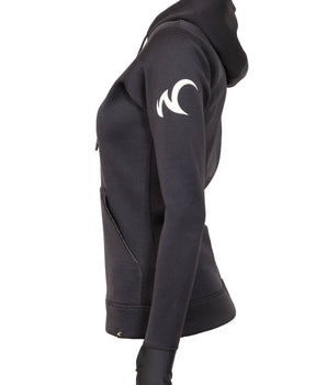 Watrflag Neoprene Hoodie Ipanema Women Black - 1.5 mm neoprene hoodie for all-round water sports