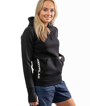 Watrflag Neoprene Hoodie Ipanema Women Black - 1.5 mm neoprene hoodie for all-round water sports