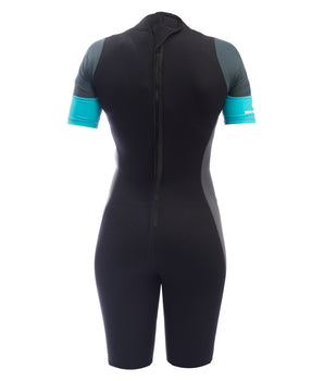 Watrflag Shorty Adelaide Women Turquoise - 3mm neoprene wetsuit Shorty with lycra short sleeves