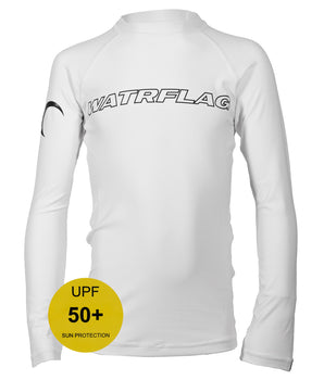 Watrflag Rashguard Malaga Kids White - UV protective surf shirt long sleeve