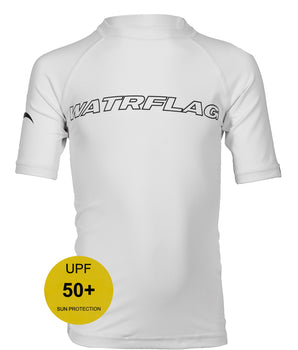 Watrflag Rashguard Valencia Kids White - UV protective surf shirt short sleeve