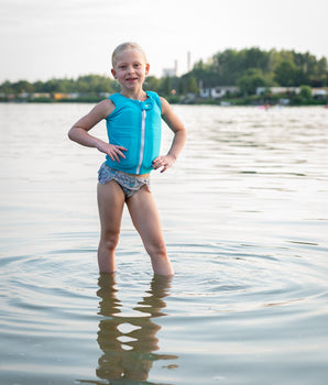 Watrflag swim suit Marseille Kids Turquoise - zwemvest / drijfvest voor kinderen