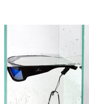 Sonnenbrille wasserdicht schwimmend schwarz-blau
