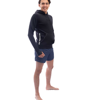 Watrflag Neoprene Hoodie Macumba Men Black - 1.5 mm neoprene hoodie for all-round water sports