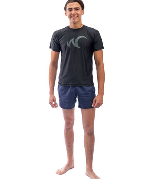 Watrflag Rashguard Cadiz Men Black - UV beschermend surf shirt regular fit