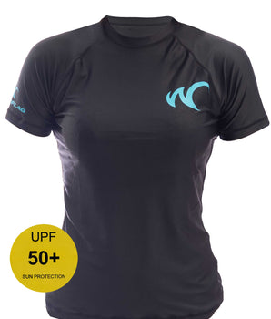 Watrflag Rashguard Murcia Women Black - UV beschermend surf shirt regular fit