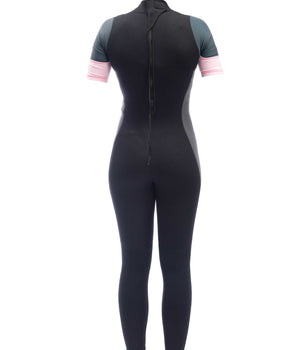 Watrflag wetsuit Sydney Women short sleeves Pink - 3 mm neopreen wetsuit met lycra korte mouwen